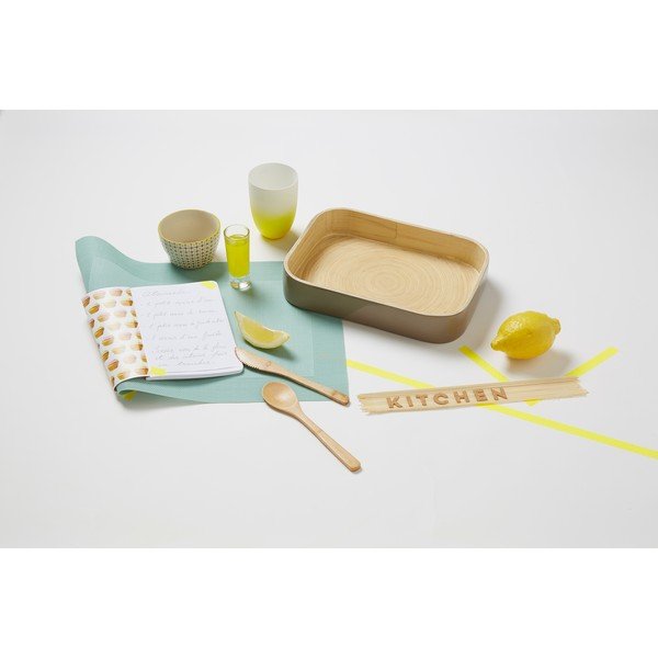 Bambusov pladenj Bamboo Taupe, 31x22 cm-image-1