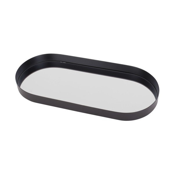 Črn pladenj z ogledalom PT LIVING Oval, širine 18 cm-image-2