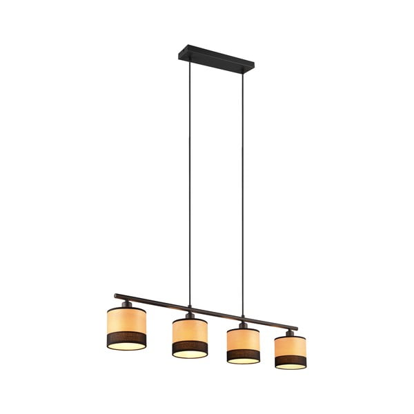 Črna/naravna viseča svetilka Bolzano – Reality-image-2