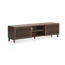 Temno rjava TV omarica v orehovem dekorju 180x49,5x42,5 cm Beyla – Kave Home
