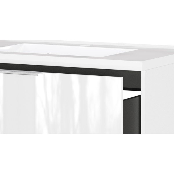 Bela stenska omarica za pod umivalnik v sijajnem dekorju 81x61 cm Celano – Germania-image-4