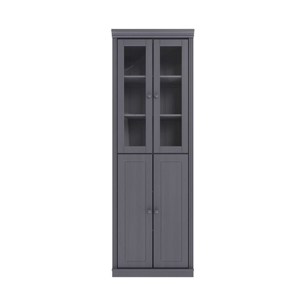 Siva vitrina iz masivnega bora 74x223x37 cm Anita – Støraa