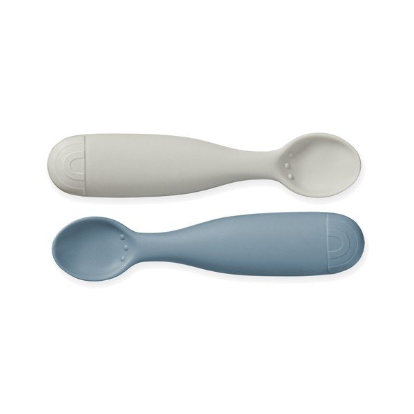 Modro-sive silikonske otroške žličke v kompletu 2 ks Midnight Mix – Cam Cam Copenhagen