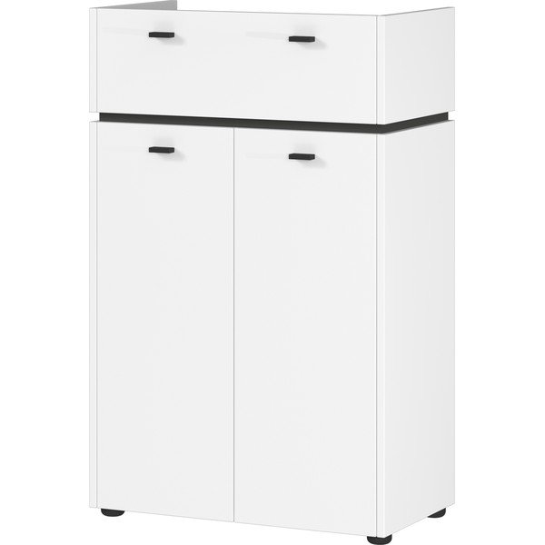 Bela visoka kopalniška omarica 60x96 cm Modesto – Germania-image-1