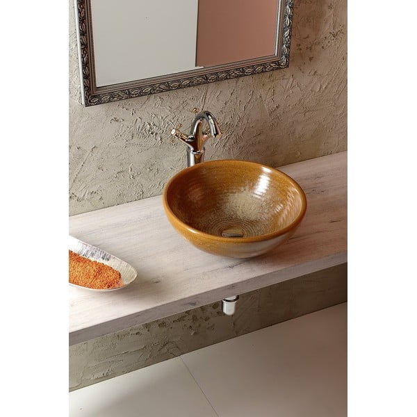 Stoječa armatura za umivalnik v sijajno srebrni in zlati barvi Antea – Sapho-image-2