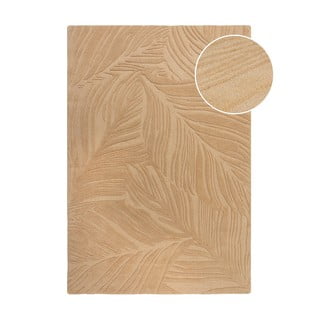 Svetlo rjava volnena preproga Flair Rugs Lino Leaf, 160 x 230 cm
