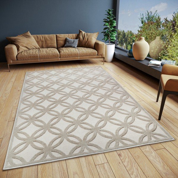 Bež preproga 57x90 cm Iconic Circle – Hanse Home-image-1