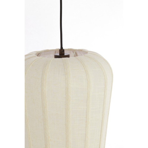 Bela viseča svetilka s tekstilnim senčilom ø 10 cm Bibury – Light & Living-image-3