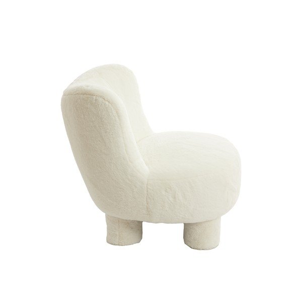 Kremno bel fotelj iz tkanine bouclé Kamovu – Light & Living-image-3