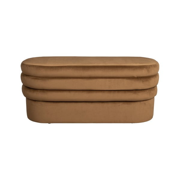 Rjava žametna klop Aditi – Dutchbone