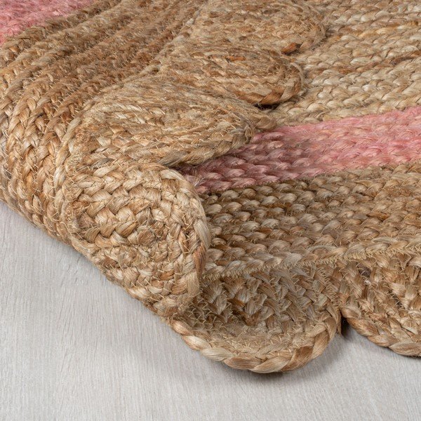 Ročno tkana preproga iz jute v rožnati in naravni barvi 160x230 cm Grace – Flair Rugs-image-3
