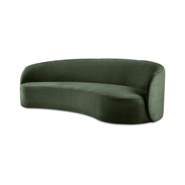 Zelena žametna asimetrična zofa Mazzini Sofas Debbie, desna-image-2