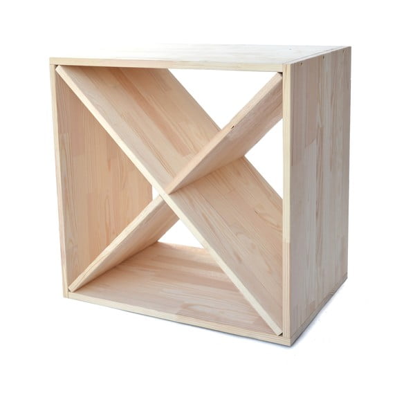 Stojalo za vino iz borovega lesa v naravni barvi za 24 steklenic - Bonami Essentials-image-1