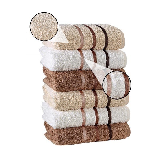 Komplet 6 brisač Pure Cotton Towel, 50 x 90 cm-image-1