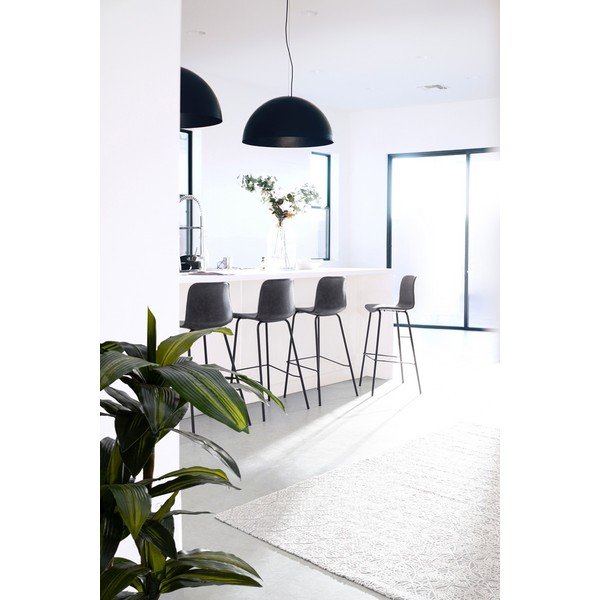 Temno siv oblazinjen barski stol (višina sedeža 75 cm) Kyra – Bizzotto-image-1