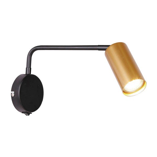 Kovinska stenska svetilka v črno-zlati barvi Tina - Candellux Lighting-image-3