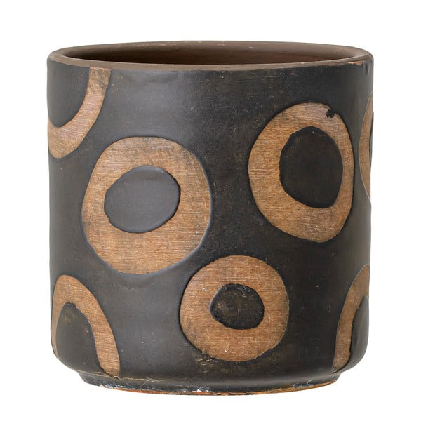 Črn sadilnik iz terakote Bloomingville Avo, višina 12 cm-image-3