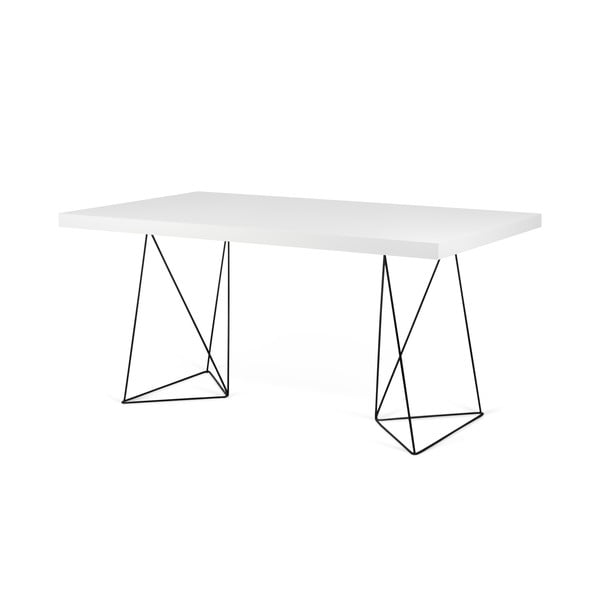 Bela miza s črnimi nogami TemaHome Multi, 180 x 77 cm-image-2