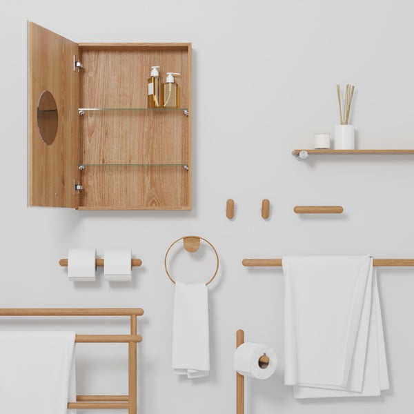 Hrastova kopalniška omarica Wireworks Slimfit-image-4