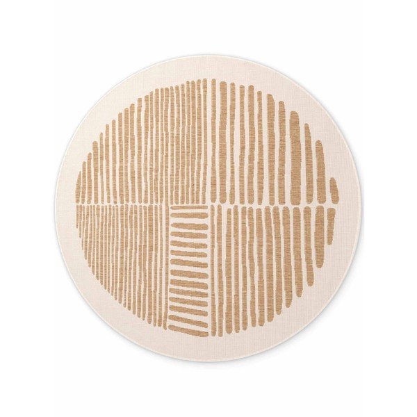 Kremno bela/v naravni barvi okrogla notranja in zunanja preproga ø 160 cm Haringey Bounds – Ted Baker