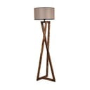 Rjava stoječa svetilka s tekstilnim senčilom (višina 149 cm) Maçka – Opviq lights
