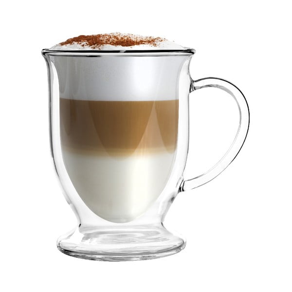 Steklene skodelice z dvojno steno za latte v kompletu 2 ks 250 ml Amo – Vialli Design-image-3