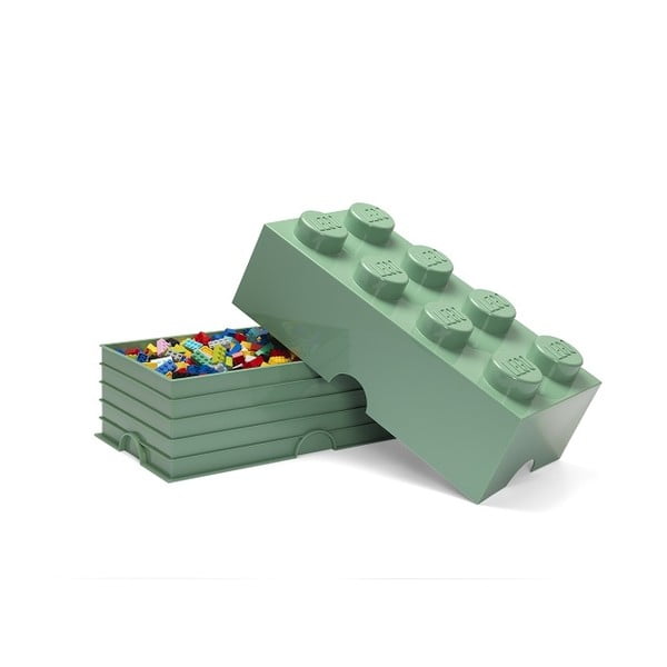 Khaki zelena škatla za shranjevanje LEGO®-image-2