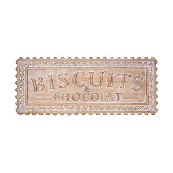 Stenska tabla iz borovega lesa Antic Line Biscuits et Chocolat