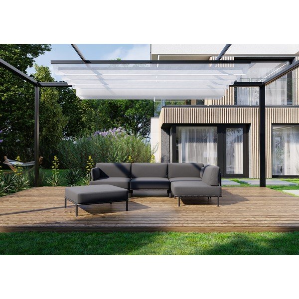 Temno siv vrtni modularni kavč 234 cm Salve – Sit Sit-image-1