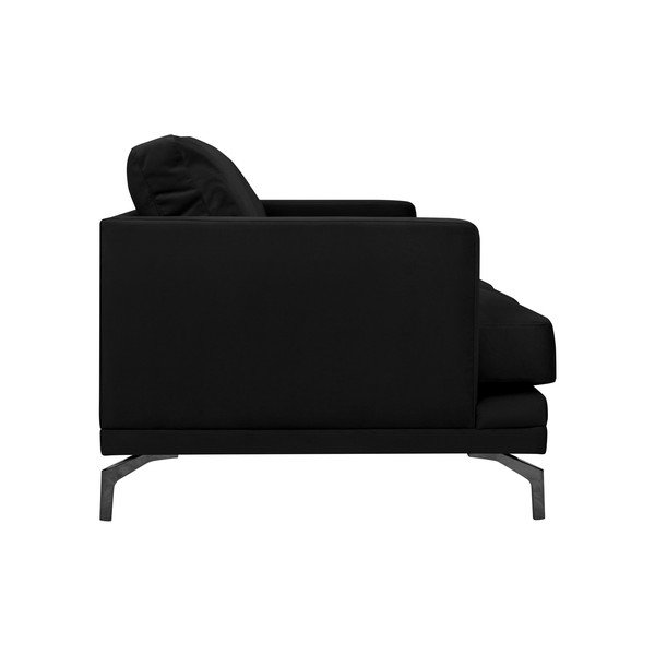 Črna zofa z naslonom za noge v črni barvi Windsor & Co Sofas Jupiter-image-2