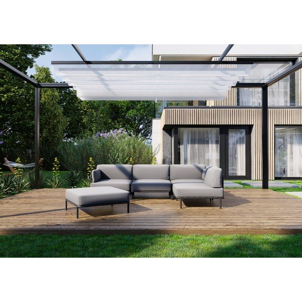 Svetlo siv vrtni modularni kavč 234 cm Salve – Sit Sit-image-4