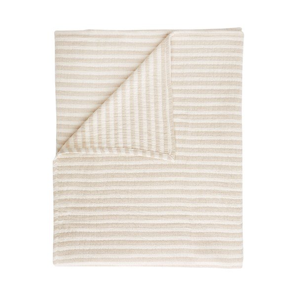 Bombažna odeja v naravni barvi 150x200 cm Cotton Muslin Stripe – Bianca
