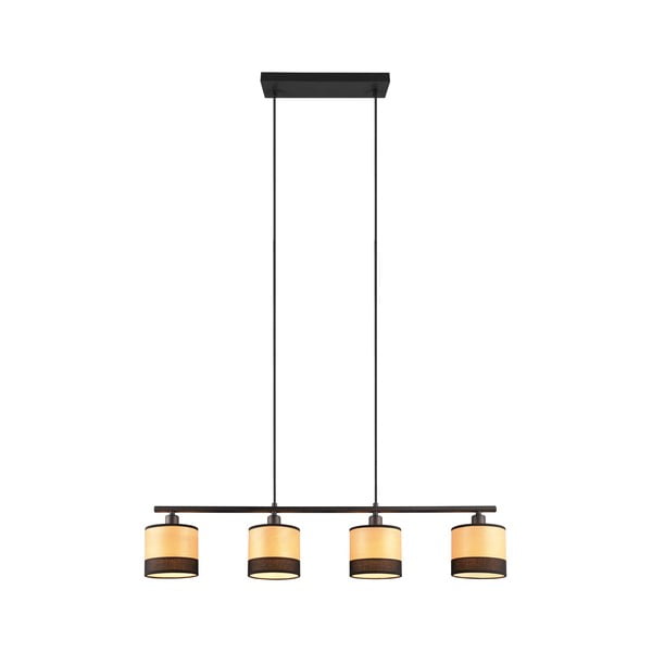 Črna/naravna viseča svetilka Bolzano – Reality-image-1