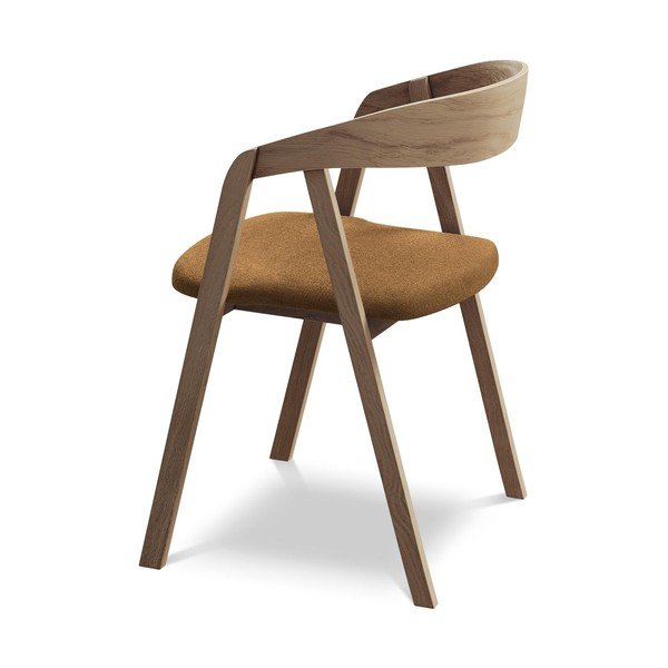 Jedilni stol iz masivnega lesa v barvi terakote Erika – Makamii-image-3