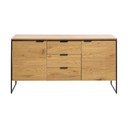 Komoda v hrastovem dekorju v naravni barvi 155x81x45 cm Cesura – Unique Furniture