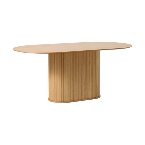 Jedilna miza z mizno ploščo v hrastovem dekorju 95x180 cm Nola – Unique Furniture