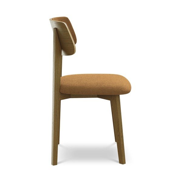 Jedilni stol iz masivnega lesa v barvi terakote Niu – Makamii-image-2