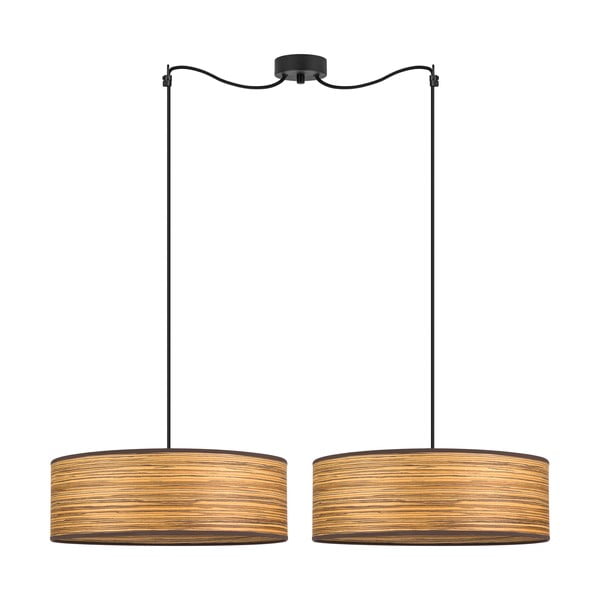 Rjava dvojna viseča svetilka Sotto Luce Ocho XL, ⌀ 45 cm