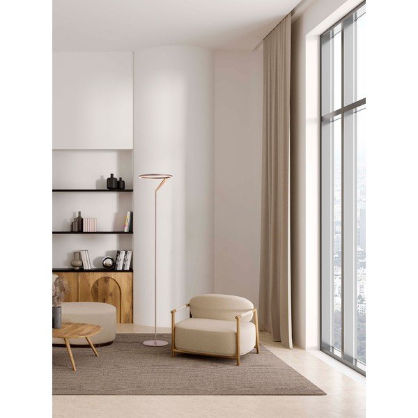 Aluminijasta LED zatemnitvena stoječa svetilka v rožnato zlati (višina 168 cm) Tilia – Nova Luce-image-1