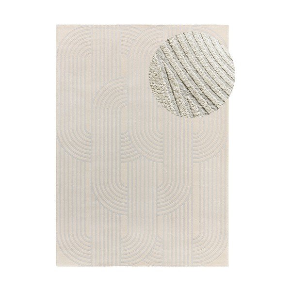 Svetlosivo-slonokoščena preproga 160x230 cm Baresa – Universal