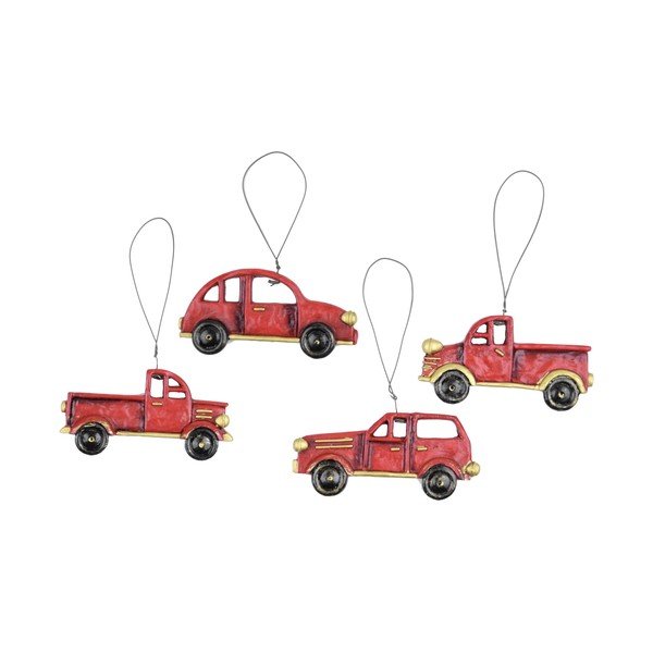 Set 4 visečih okraskov z avtomobilčki Ego Dekor