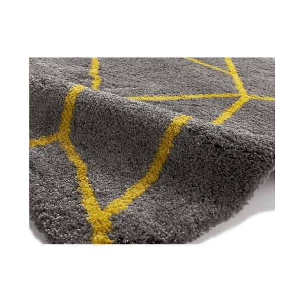 Sivo-rumena preproga Think Rugs Royal Nomadic Grey & Yellow, 120 x 170 cm-image-2