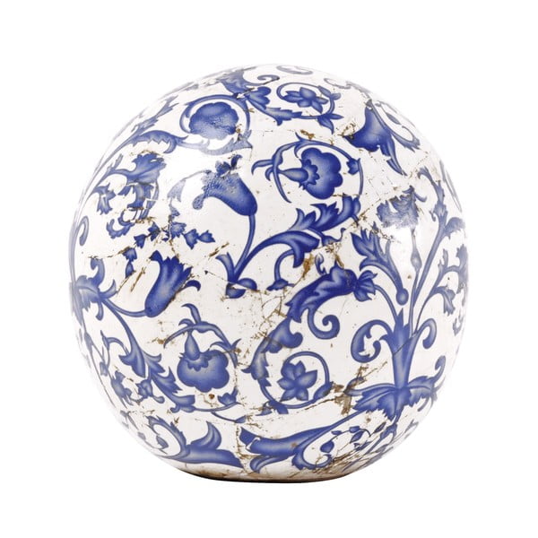 Modro-bela keramična dekoracija Esschert Design, ⌀ 12 cm