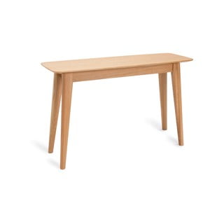 Konzolna mizica s hrastovimi nogami Unikatno Furniture Rho, 120 x 40 cm