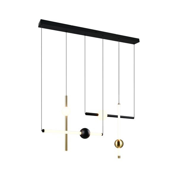 Črna/v zlati barvi LED zatemnitvena viseča svetilka Melita – Trio-image-3