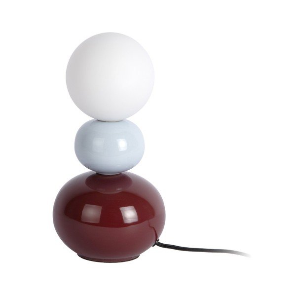Bordo rdeča/svetlo modra keramična namizna svetilka (višina 26 cm) Firenze Pellet – Leitmotiv