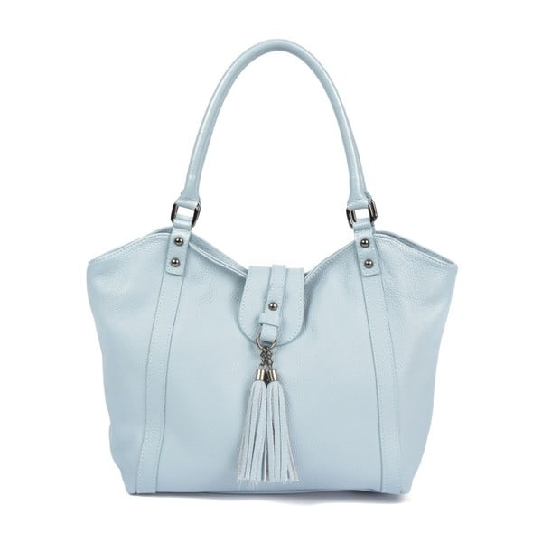 Svetlo modra usnjena torbica Carla Ferreri Helena
