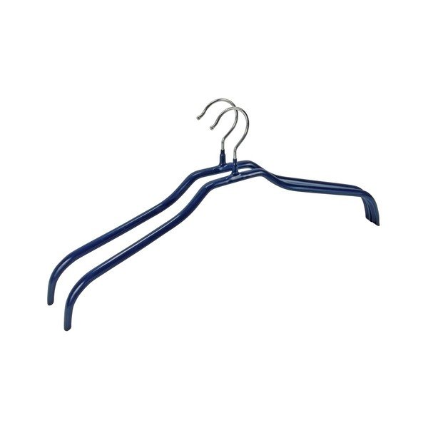 Komplet 2 modrih nedrsečih obešalnikov za oblačila Wenko Hanger Slim -image-1
