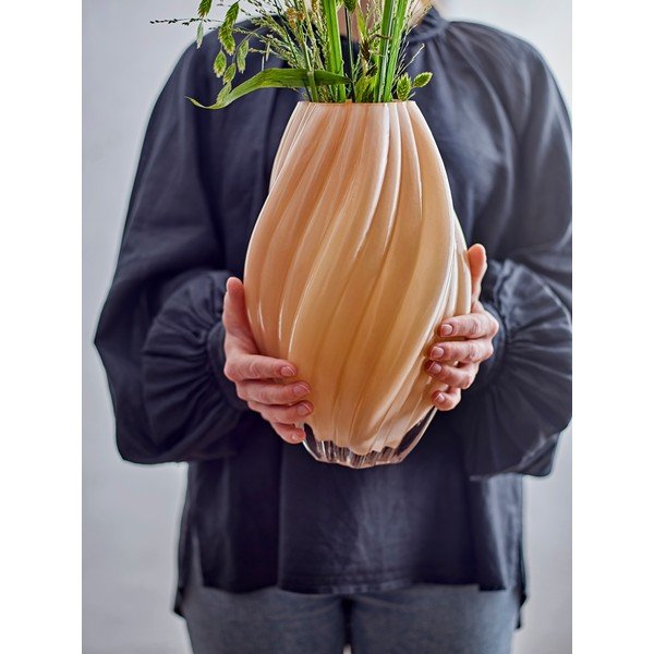 Oranžna steklena vaza (višina 30 cm) Kanji – Bloomingville-image-2