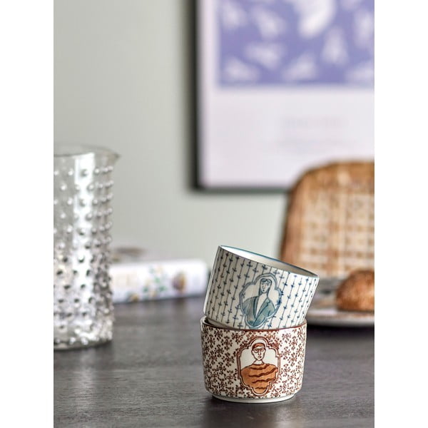 Kremno bele lončene skledice v kompletu 2 ks 230 ml Tonia – Bloomingville-image-1